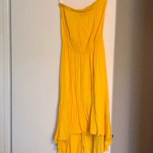 Fun yellow strapless dress